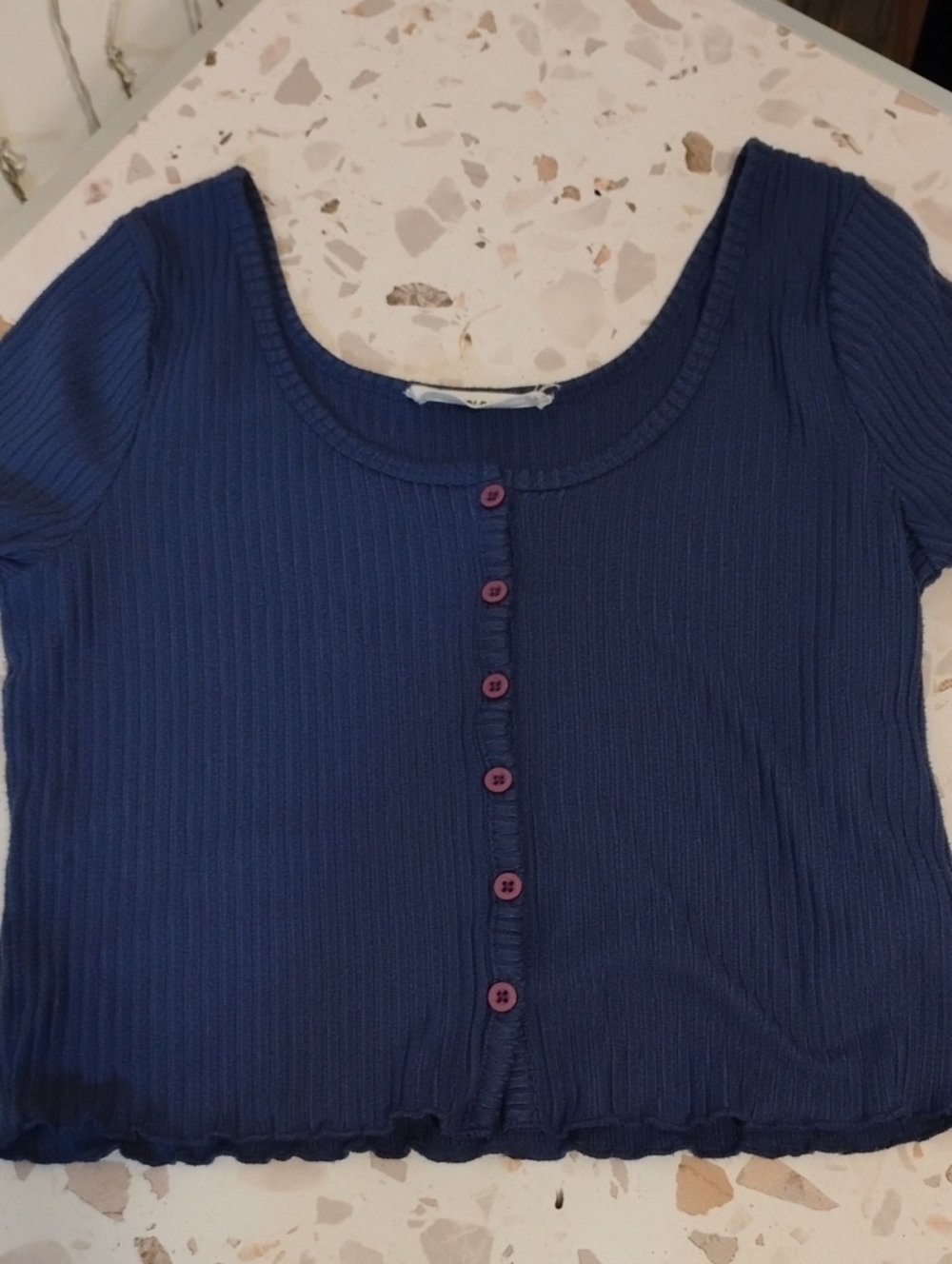 Double Zero Ribbed Short Pajama Set - Picture 2 of 6